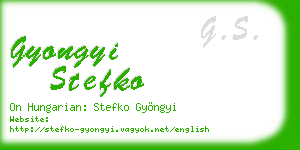gyongyi stefko business card