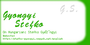 gyongyi stefko business card